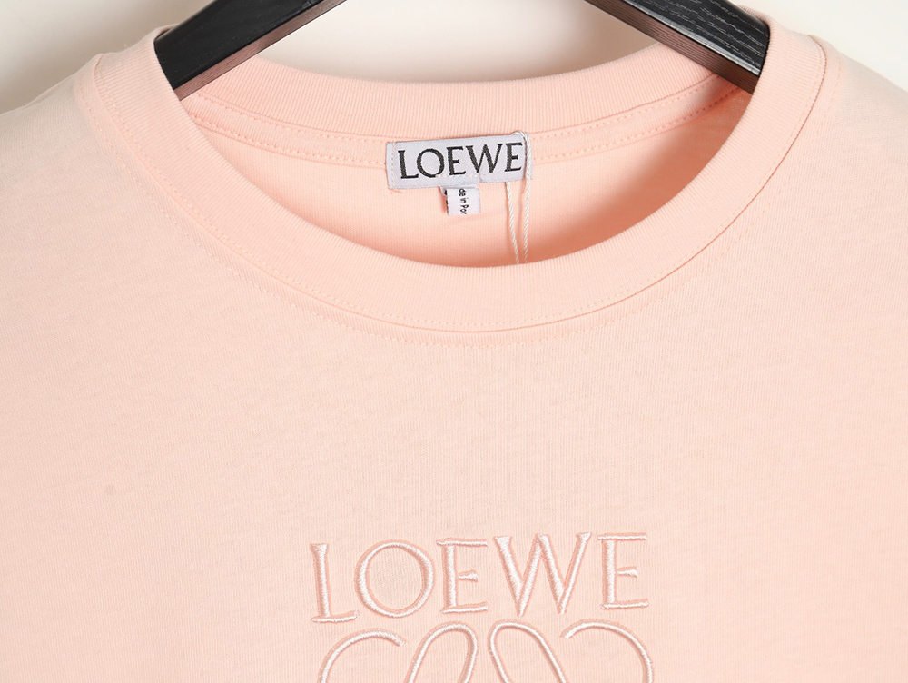 Loewe solid color embroidered large logo T-shirt