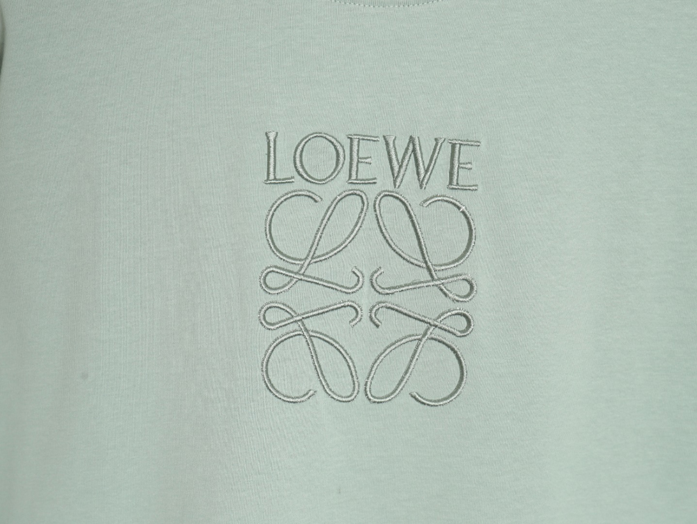 Loewe solid color embroidered large logo T-shirt TSK1