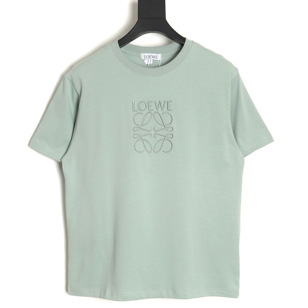 Loewe solid color embroidered large logo T-shirt TSK1