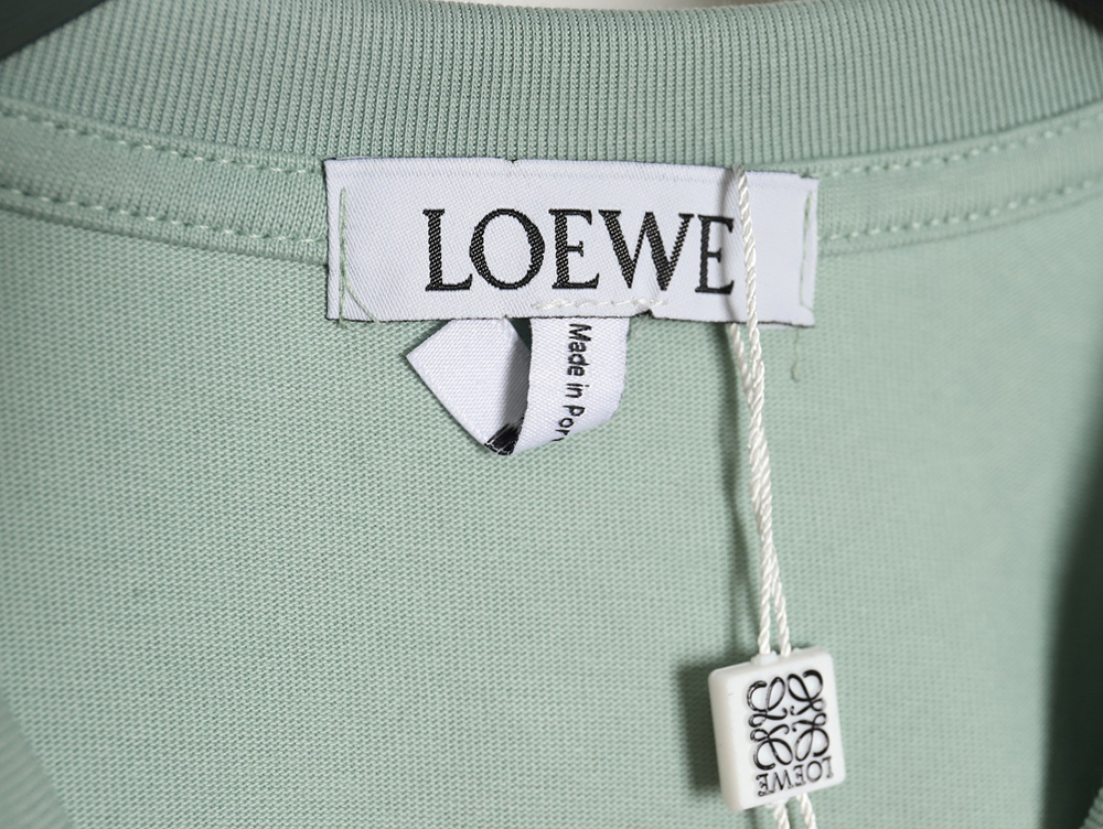 Loewe solid color embroidered large logo T-shirt TSK1