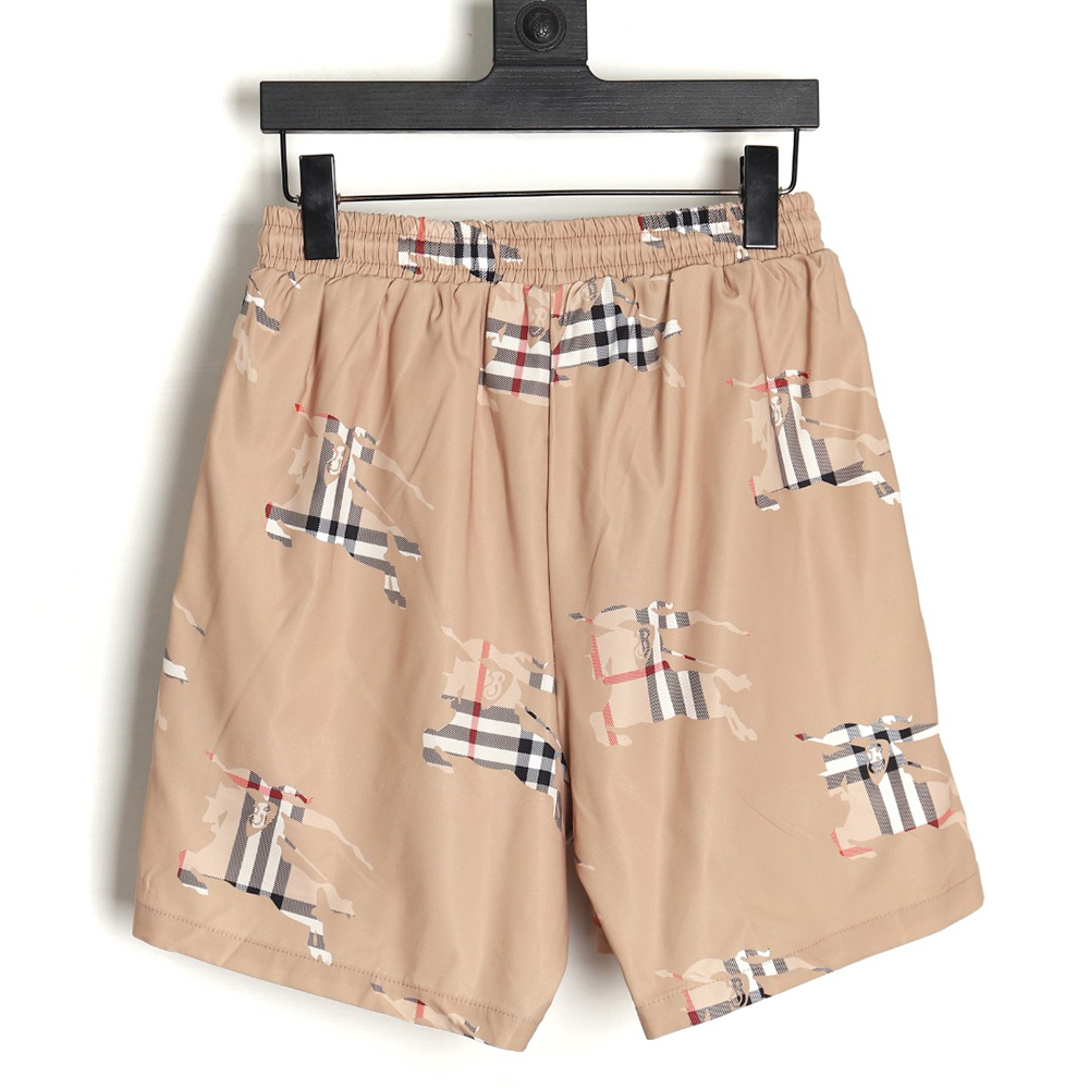 Burberry 24ss check horse beach shorts