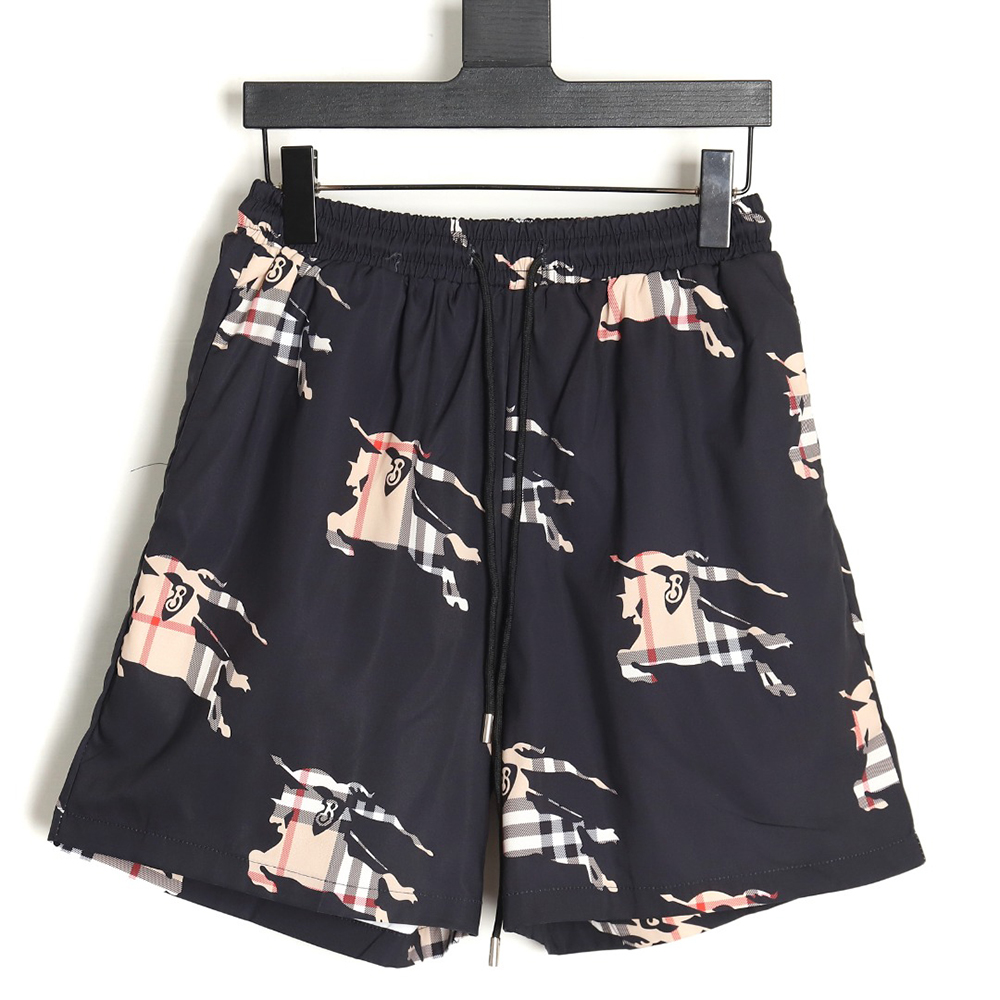 Burberry 24ss check horse beach shorts TSK1