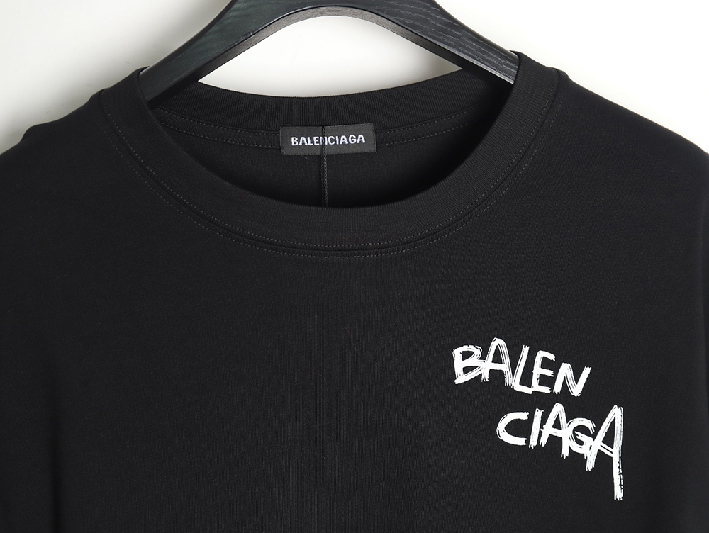 Balenciaga 24SS misplaced letter print short-sleeved T-shirt TSK1