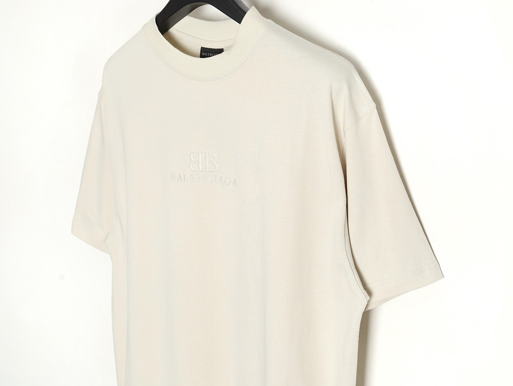 Balenciaga 24ss double B embroidered short sleeves