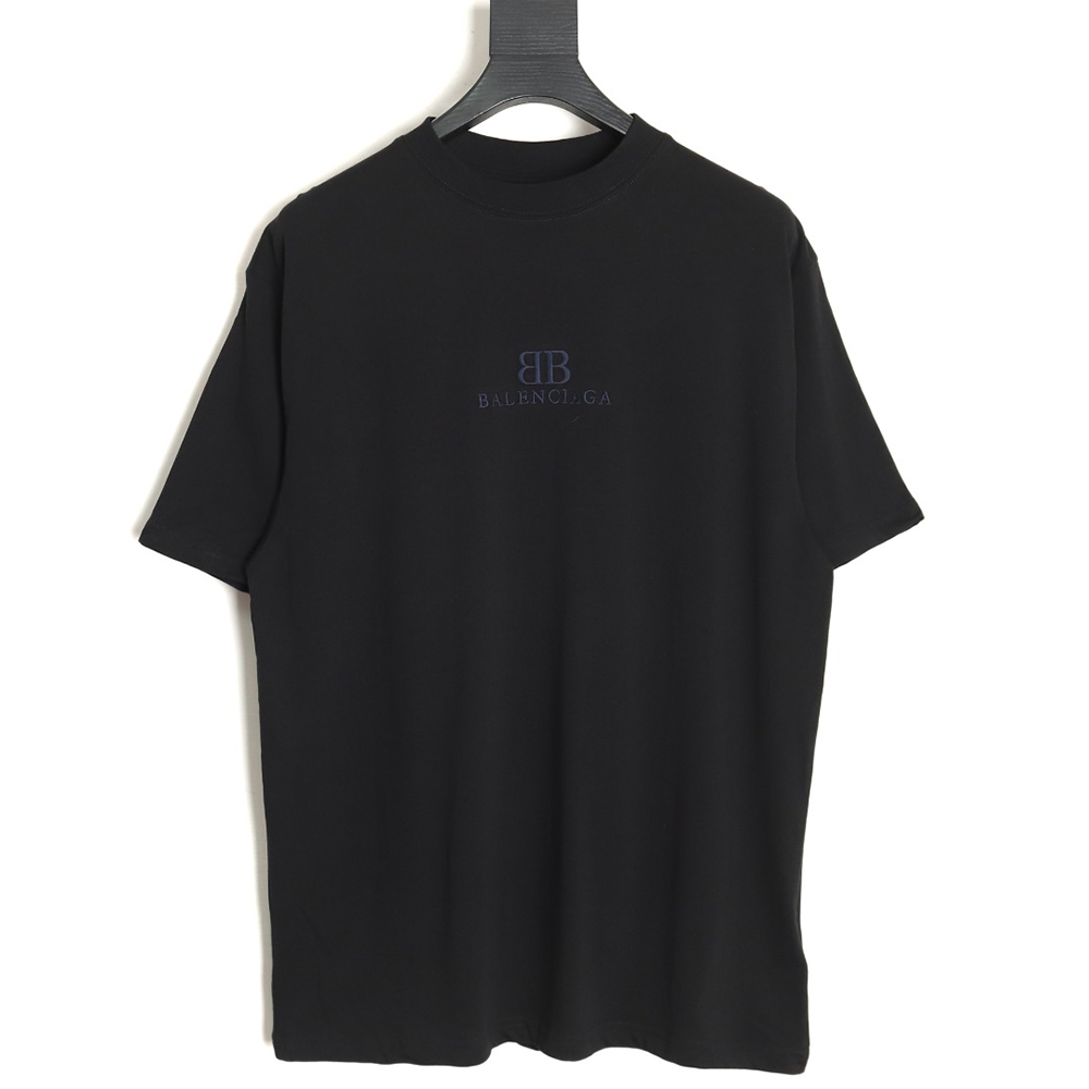 Balenciaga 24ss double B embroidered short sleeves TSK1