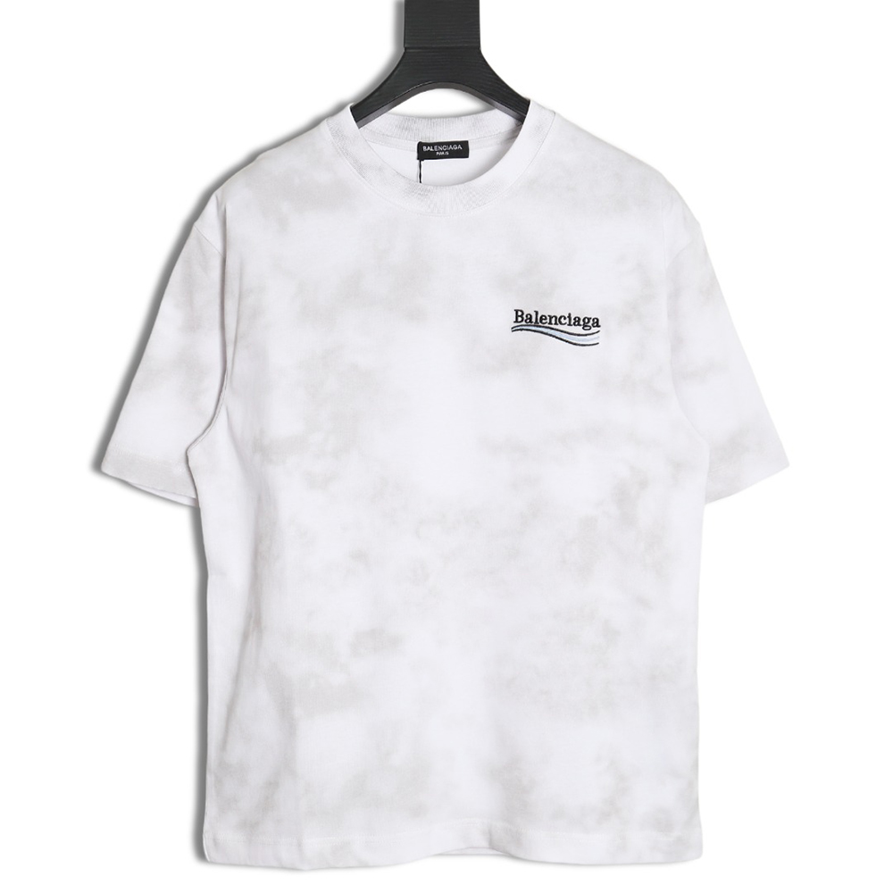 Balenciaga 24ss embroidered cola mud dyed short sleeves