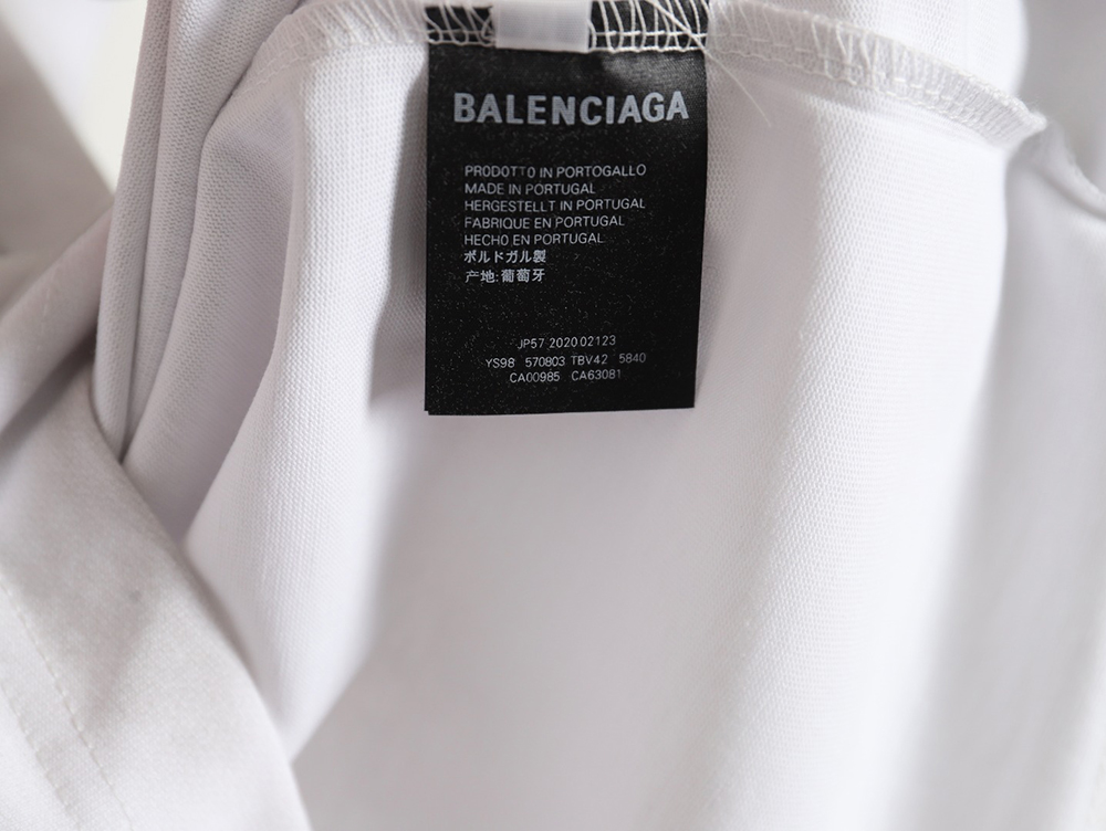 Balenciaga 24ss embroidered cola mud dyed short sleeves