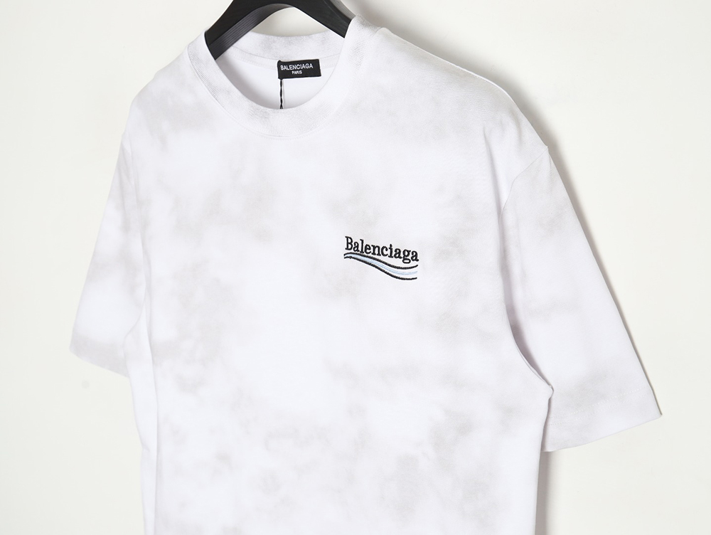 Balenciaga 24ss embroidered cola mud dyed short sleeves