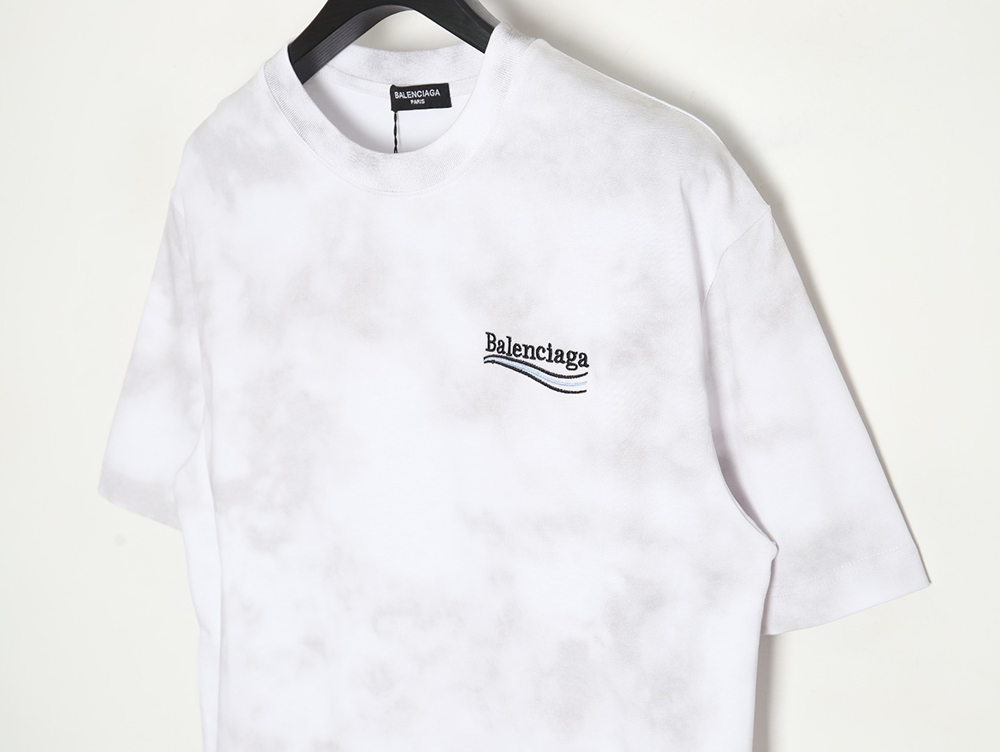 Balenciaga 24ss embroidered cola mud dyed short sleeves