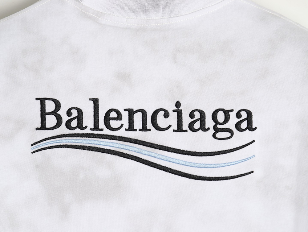 Balenciaga 24ss embroidered cola mud dyed short sleeves