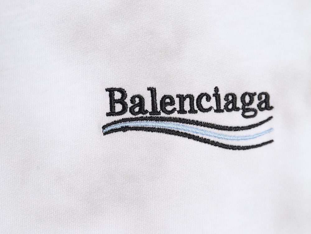 Balenciaga 24ss embroidered cola mud dyed short sleeves