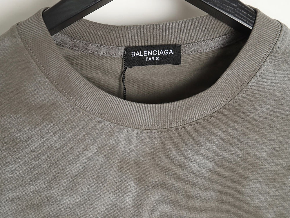 Balenciaga 24ss embroidered cola mud dyed short sleeves TSK1