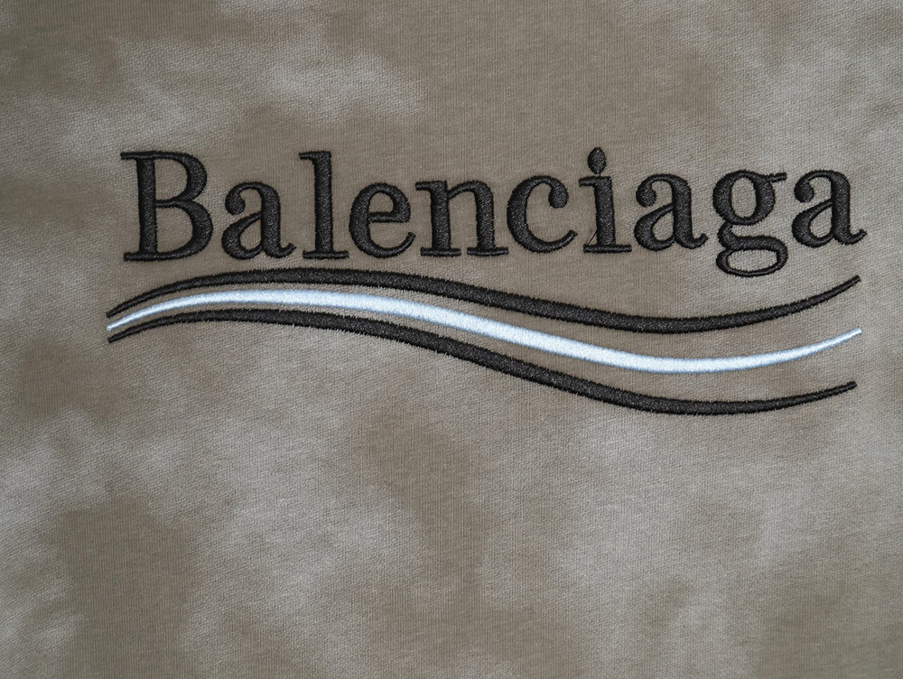 Balenciaga 24ss embroidered cola mud dyed short sleeves TSK1