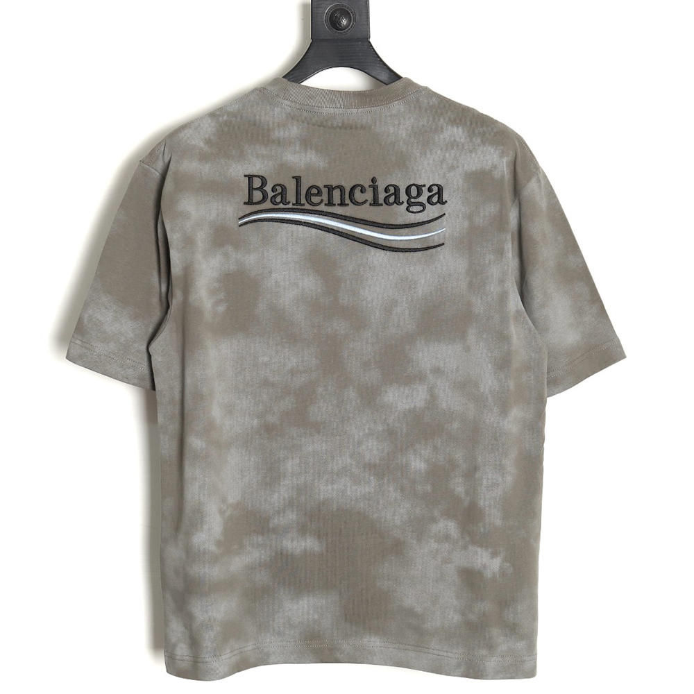 Balenciaga 24ss embroidered cola mud dyed short sleeves TSK1