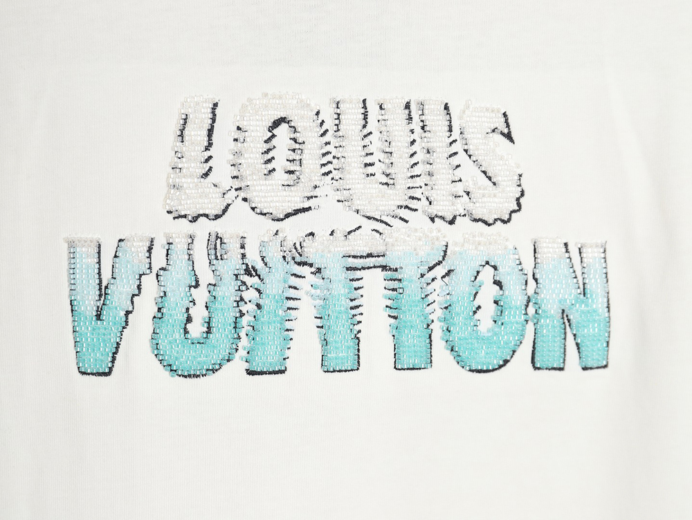 Louis Vuitton 23FW beaded lettering short-sleeved T-shirt