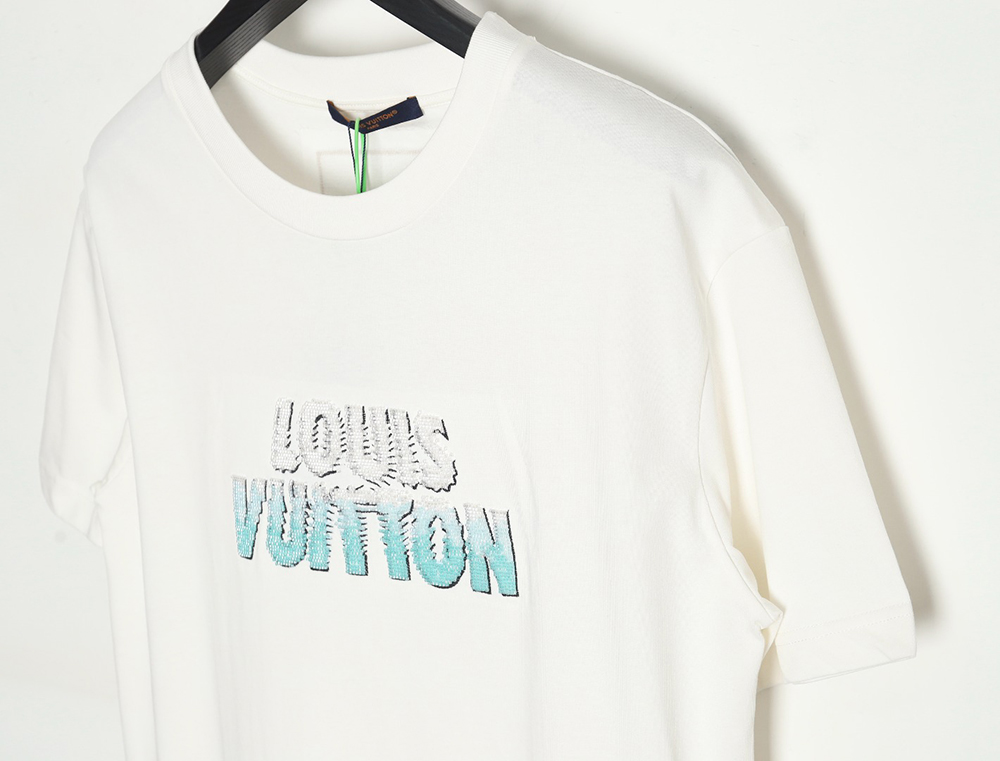 Louis Vuitton 23FW beaded lettering short-sleeved T-shirt