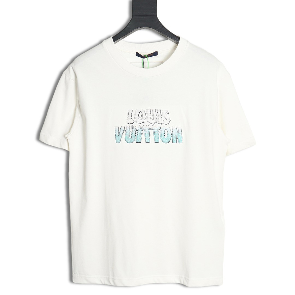 Louis Vuitton 23FW beaded lettering short-sleeved T-shirt