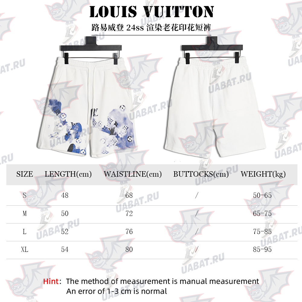 Louis Vuitton 24ss Rendered Monogram Print Shorts