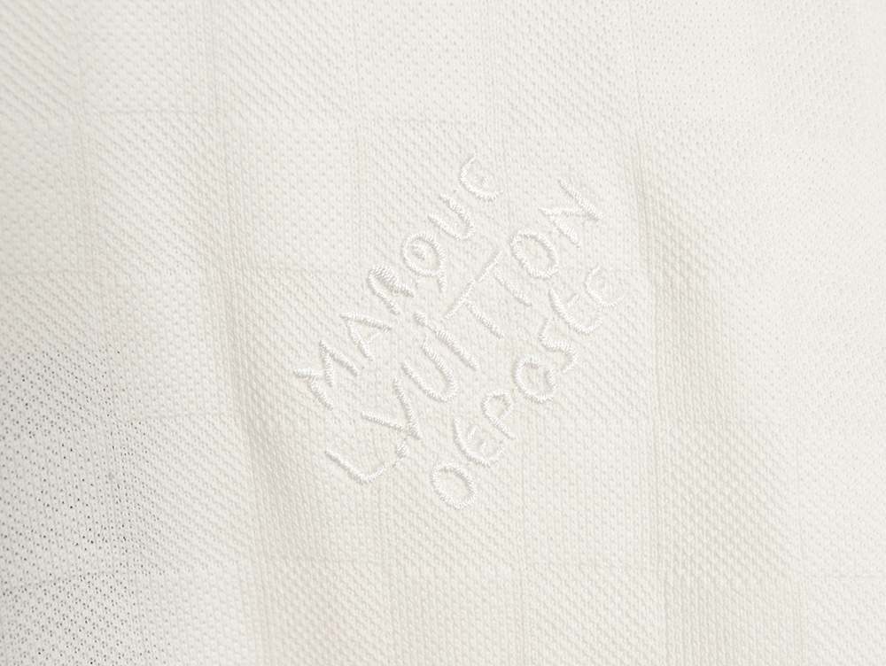 Louis Vuitton 24ss checkerboard embroidered lettering short sleeves