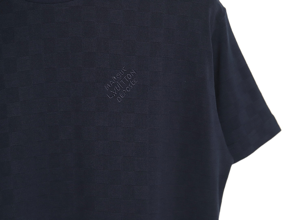 Louis Vuitton 24ss checkerboard embroidered lettering short sleeves TSK1