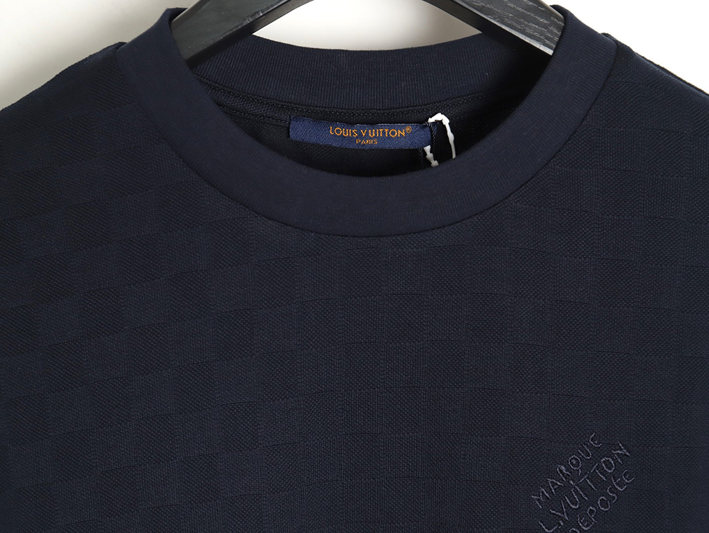 Louis Vuitton 24ss checkerboard embroidered lettering short sleeves TSK1