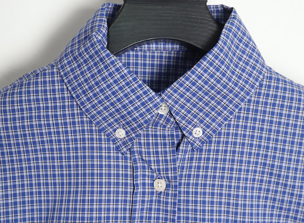 Miu Miu 24SS blue plaid shirt