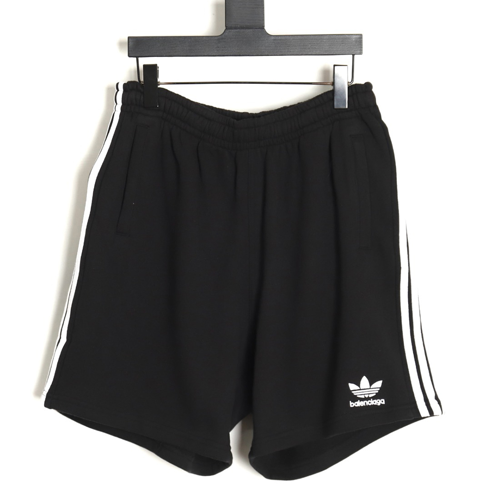 Balenciaga x Adidas Trefoil Stripe Web Track Shorts TSK1