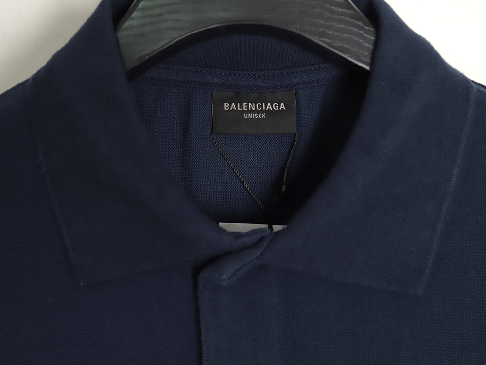 Balenciaga 24ss horse embroidered silhouette Polo short sleeve