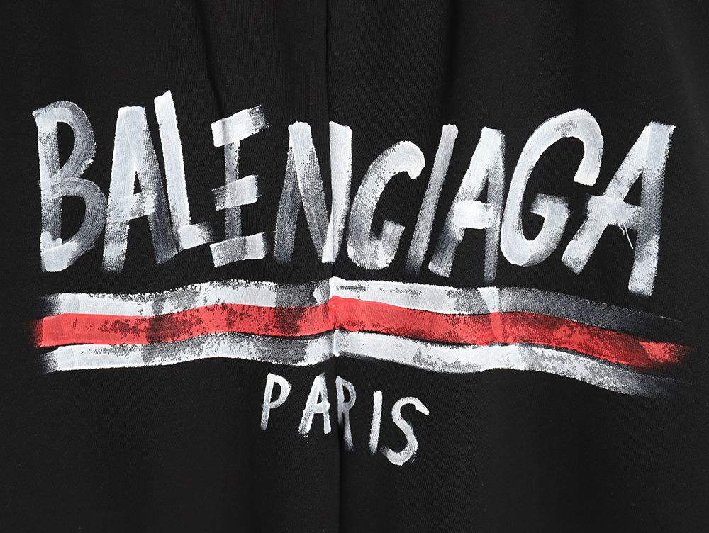 Balenciaga 24ss Coke logo hand-painted graffiti shorts TSK1