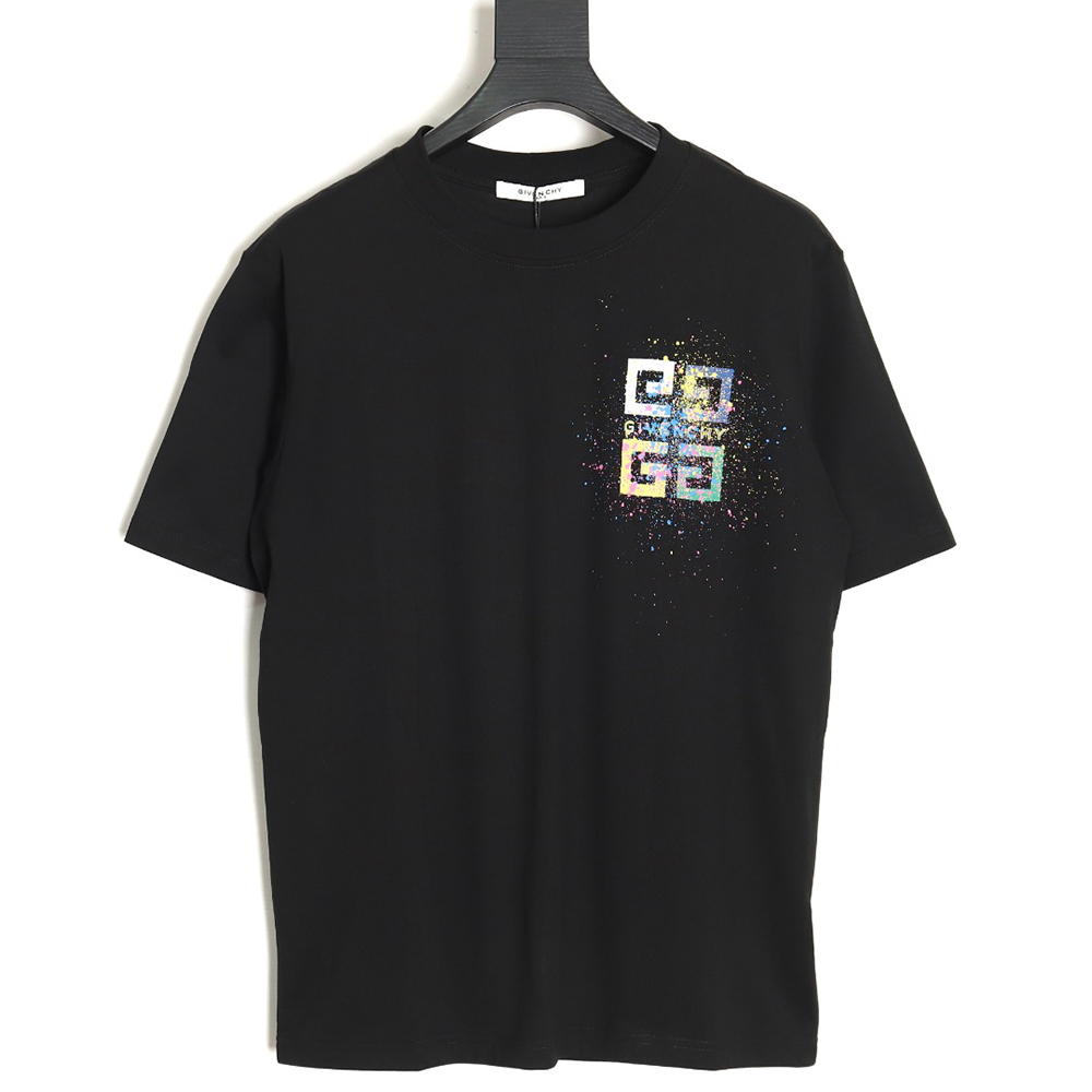 Givenchy colorful spray-painted logo print short sleeves TSK1