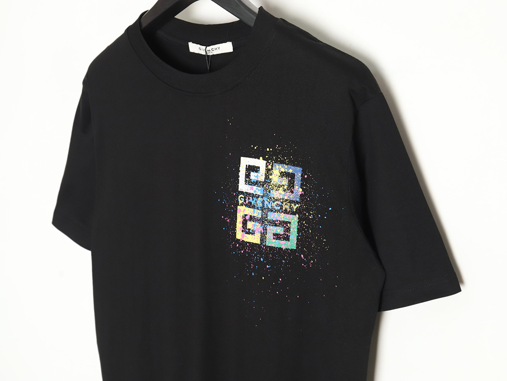 Givenchy colorful spray-painted logo print short sleeves TSK1