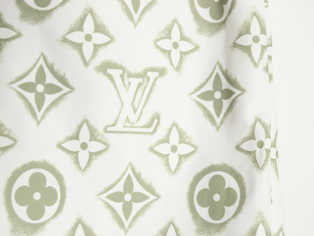 Louis Vuitton 24ss distressed shorts with printed monogram