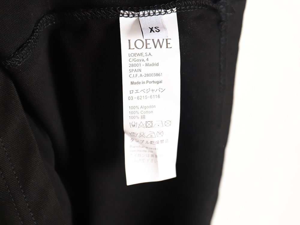 Loewe Anagram Half Hand-Painted Embroidered Short Sleeve T-Shirt TSK1