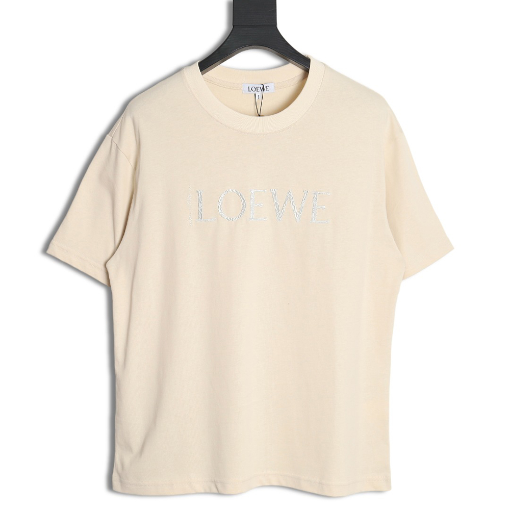 Loewe Silver Embroidered Short Sleeve T-Shirt