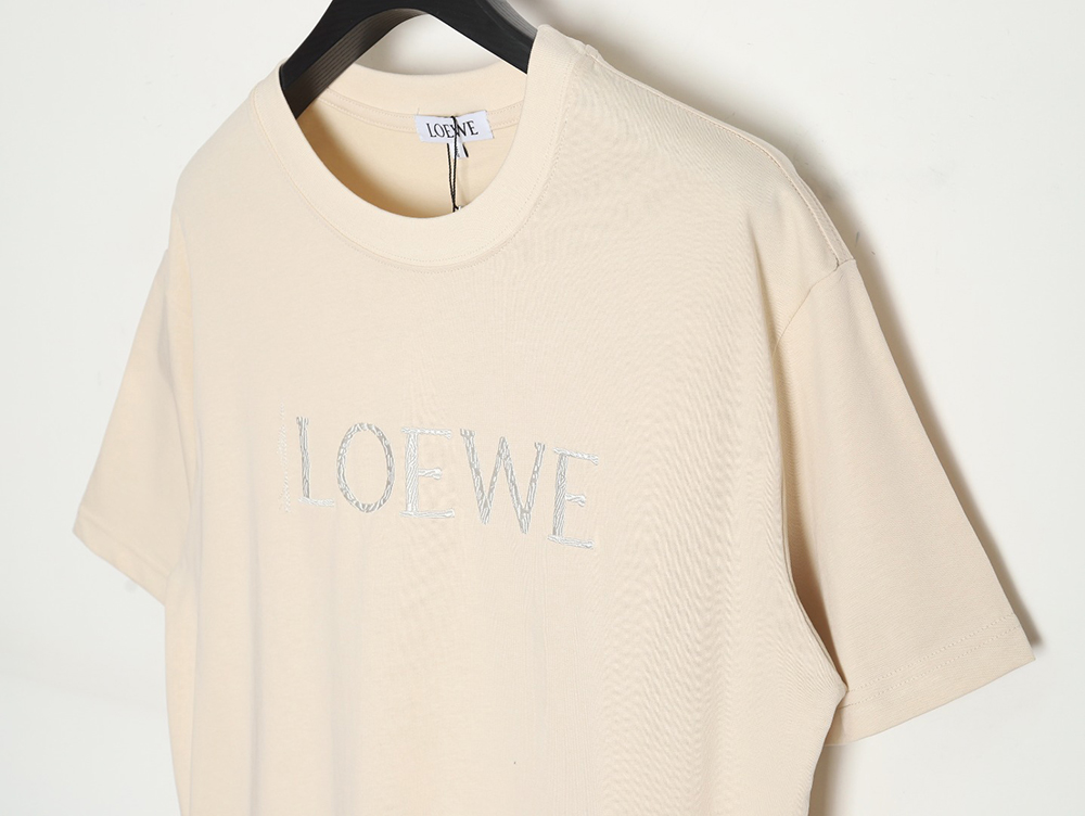 Loewe Silver Embroidered Short Sleeve T-Shirt