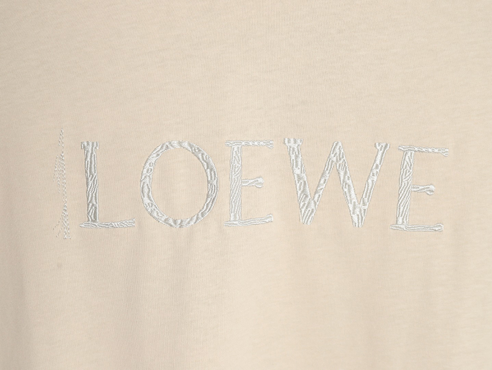 Loewe Silver Embroidered Short Sleeve T-Shirt