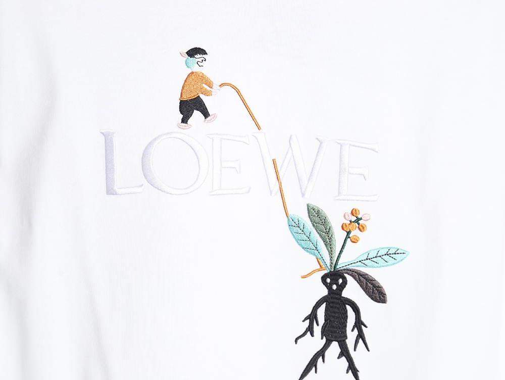 Loewe & Suna Fujita Mandrake Embroidered Short Sleeve