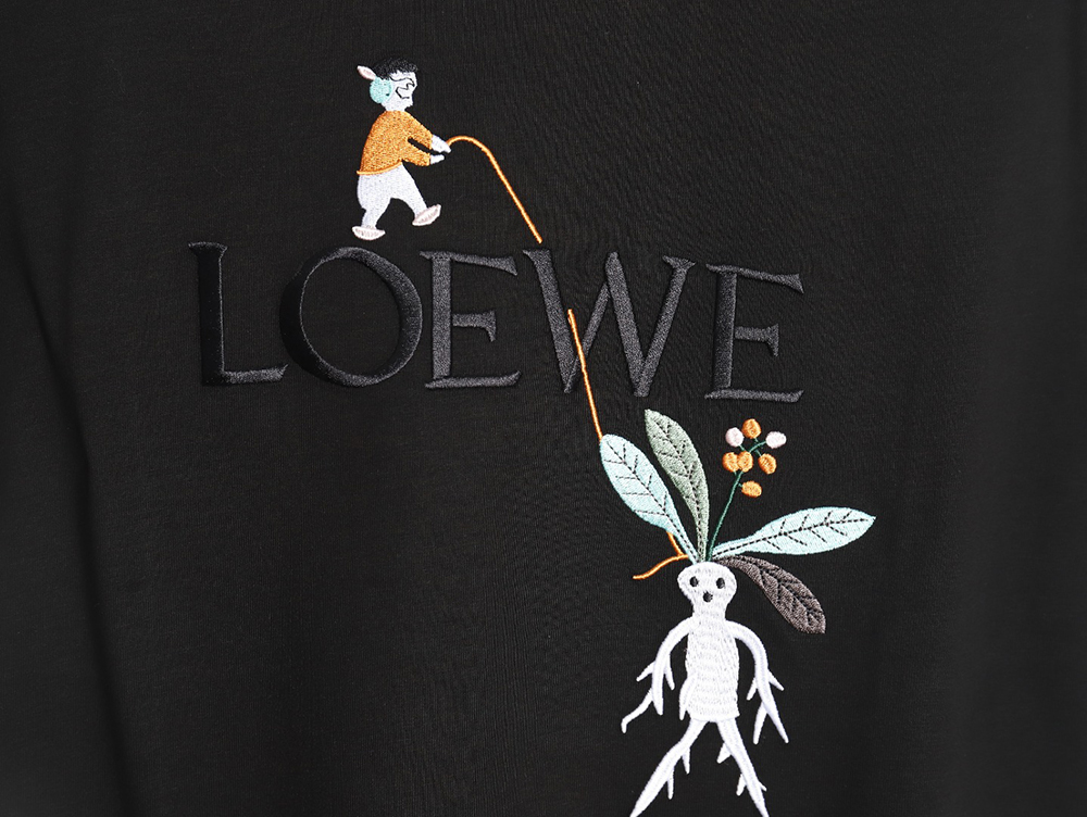 Loewe & Suna Fujita Mandrake Embroidered Short Sleeve TSK1