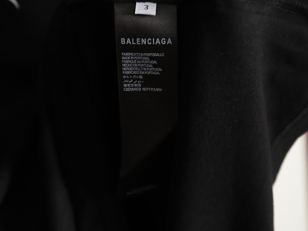 Balenciaga 24ss Gothic Sanskrit flame logo short-sleeved T-shirt