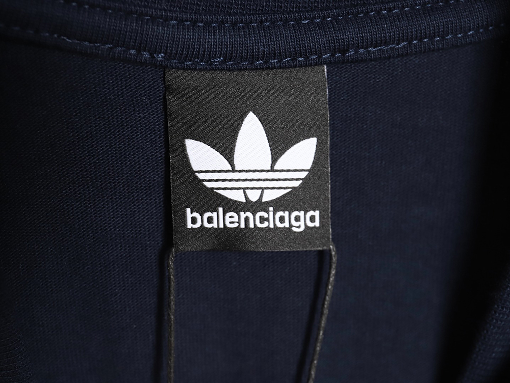 Balenciaga x Adidas reversible logo embroidered short-sleeved T-shirt