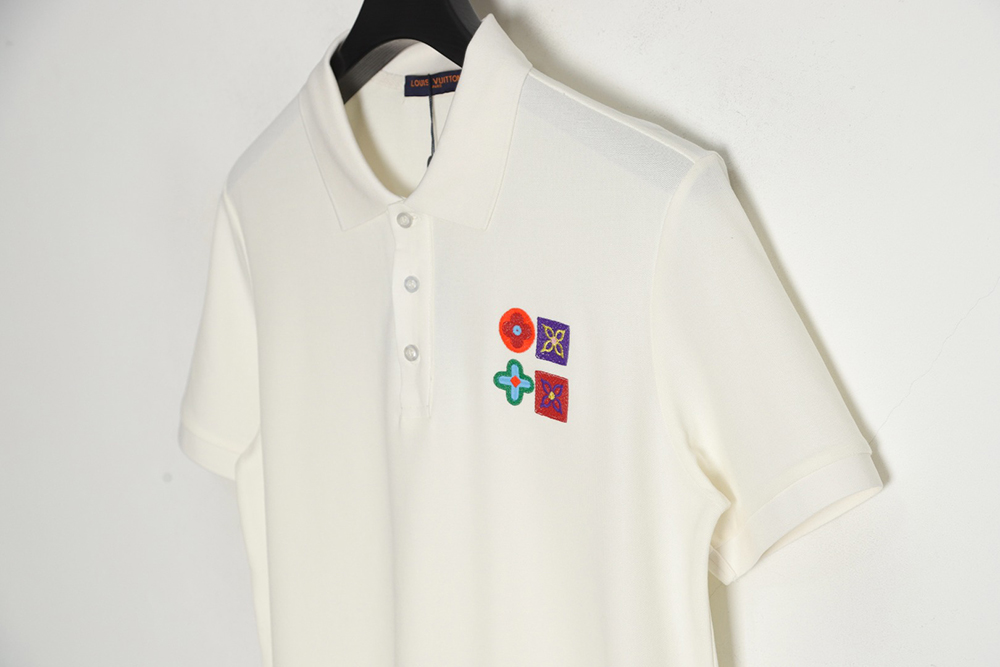 Louis Vuitton 23SS color logo embroidered badge POLO shirt short sleeves