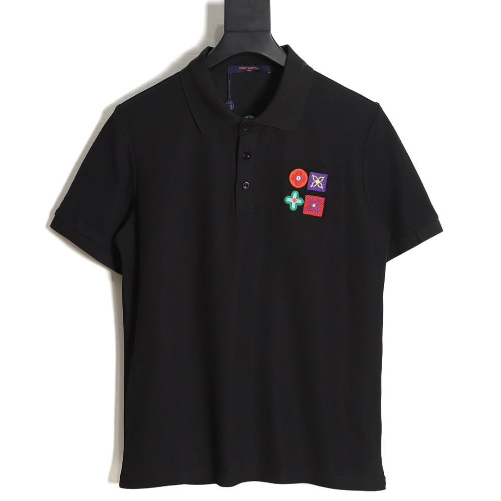 Louis Vuitton 23SS color logo embroidered badge POLO shirt short sleeves TSK1