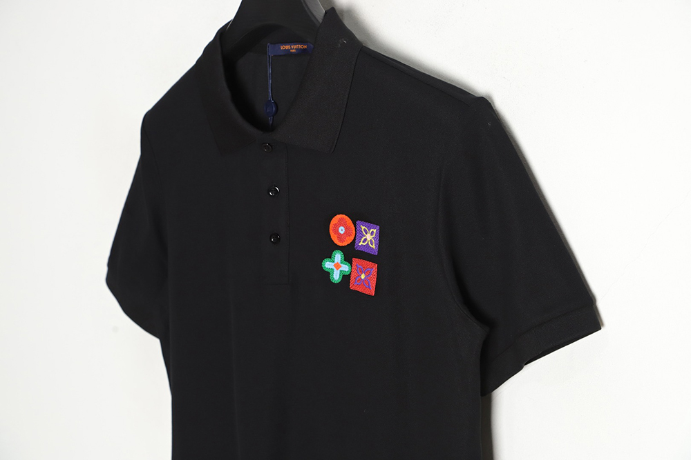 Louis Vuitton 23SS color logo embroidered badge POLO shirt short sleeves TSK1