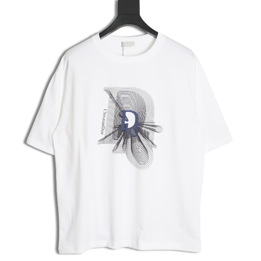 DIOR 24SS logo print couple short-sleeved T-shirt