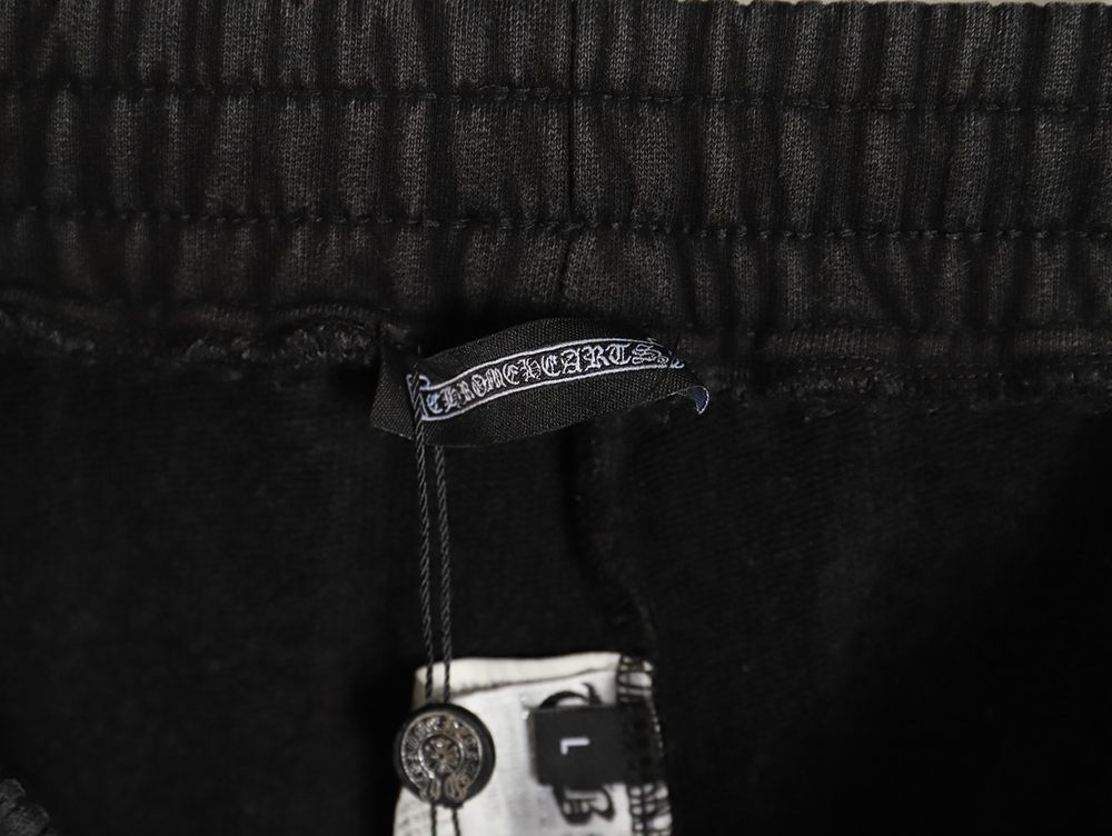 Chrome hearts distressed washed horseshoe shorts