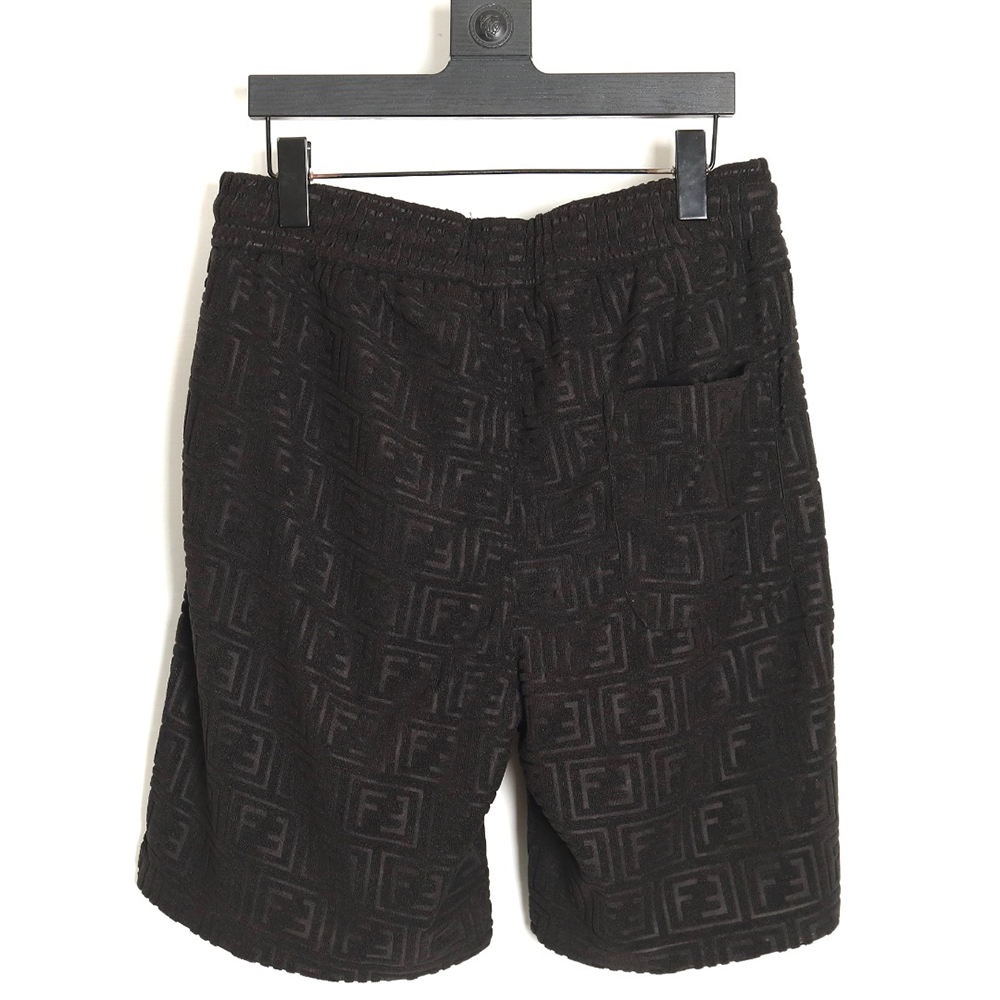 Fendi 24ss all-over double F embossed jacquard shorts