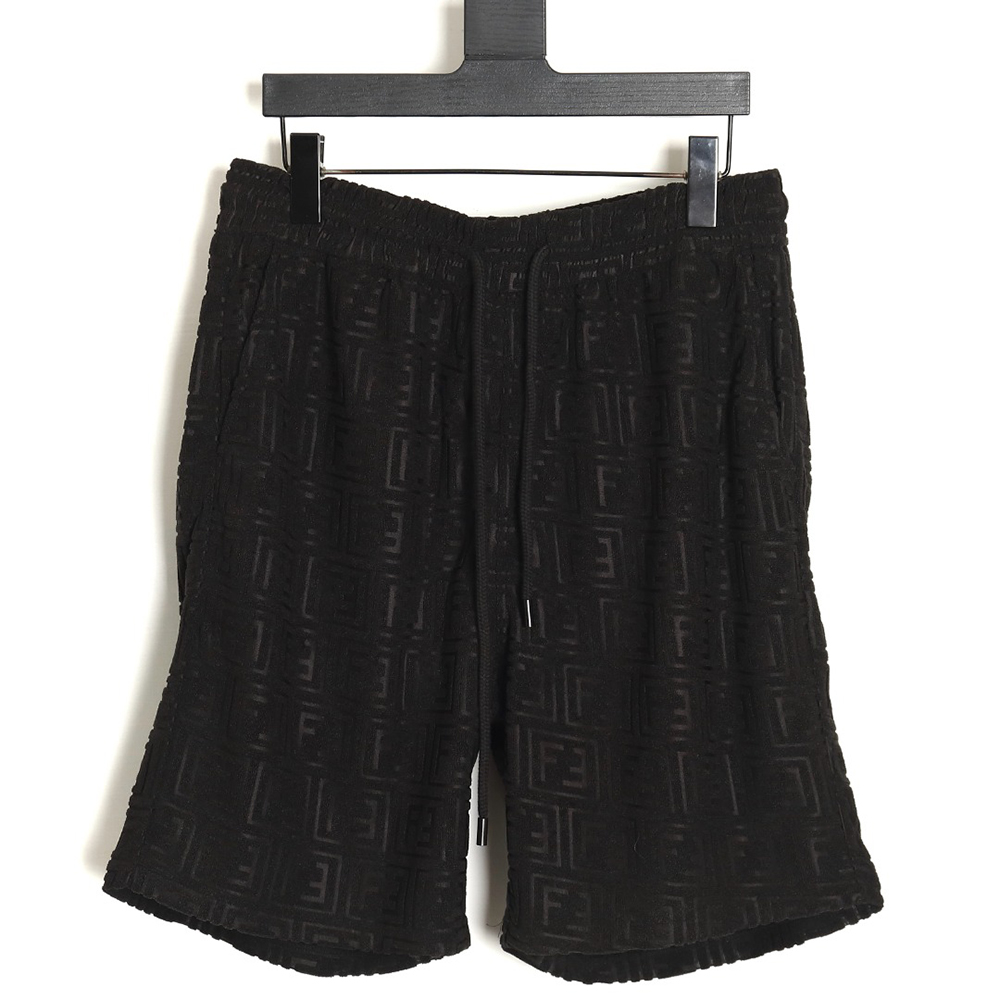 Fendi 24ss all-over double F embossed jacquard shorts