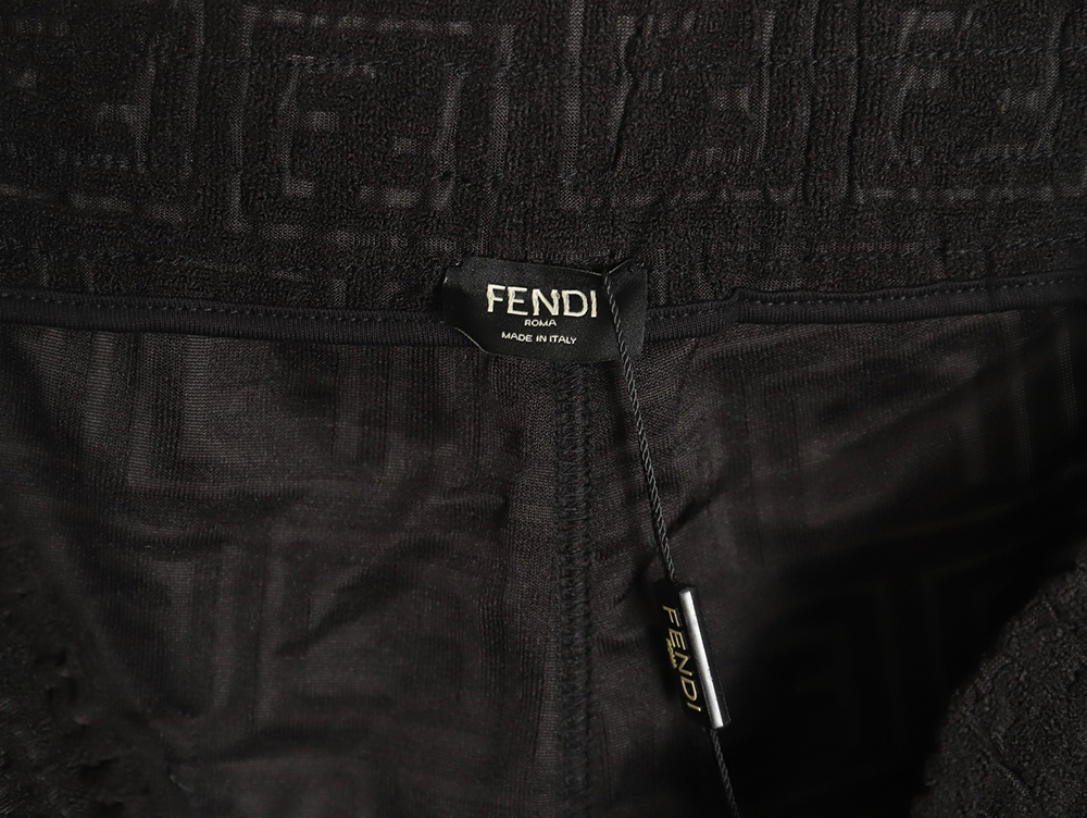 Fendi 24ss all-over double F embossed jacquard shorts