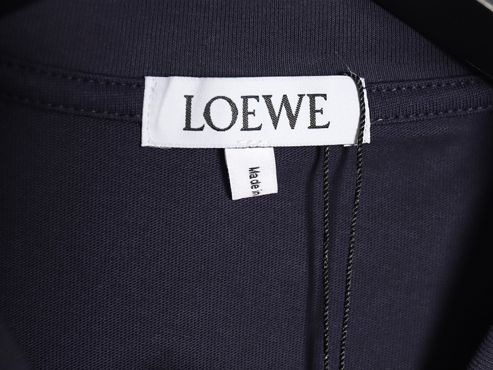 Loewe Contrast Color Embroidered LOGO Couple Short Sleeve T-Shirt TSK1