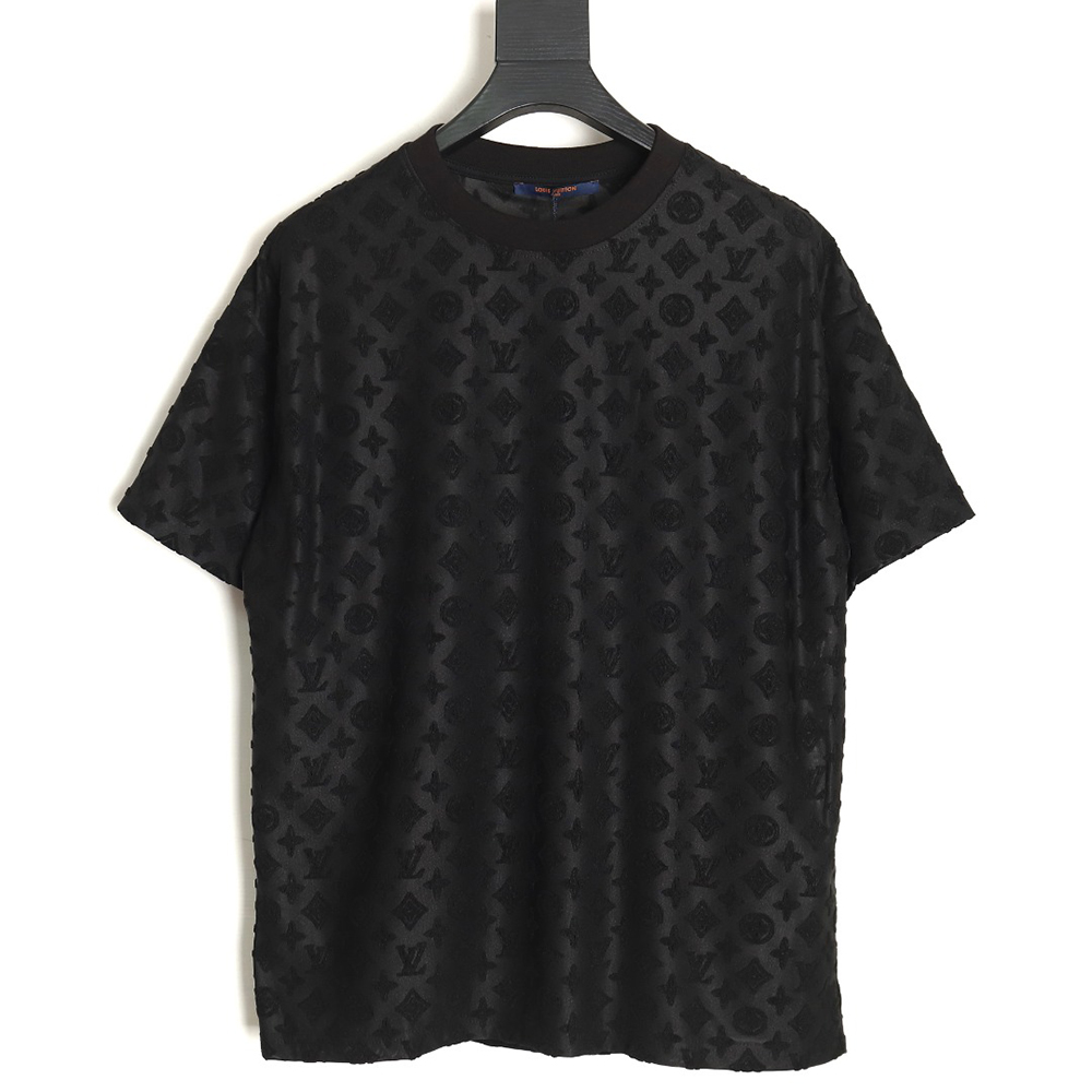 Louis vuitton 24ss full print monogram embossed T-shirt TSK1